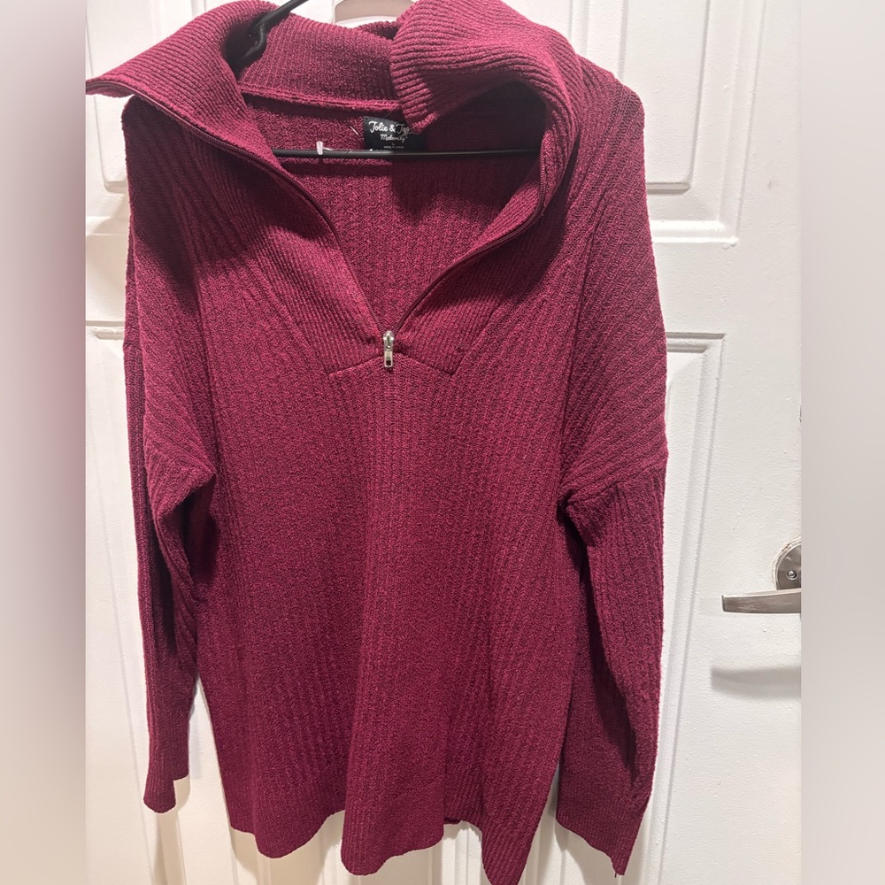Talbots Rich Burgundy Cowl Neck Sweater
